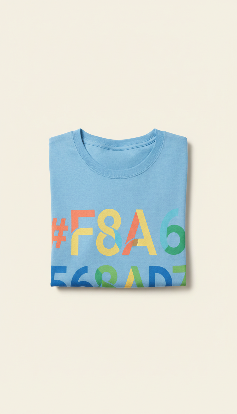 Sky Blue Shirt with Custom Name Lettering