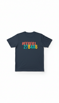 Slate Navy custom typography shirt