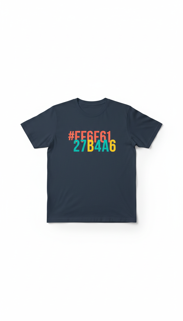 Slate Navy custom typography shirt