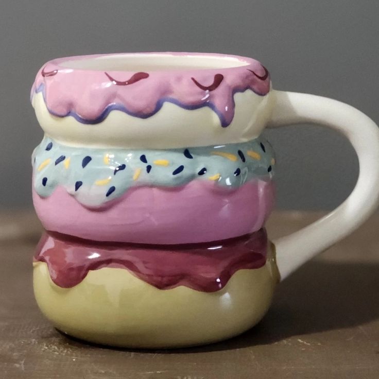 Colorful Stacked Donut Mug New With Tags new home
