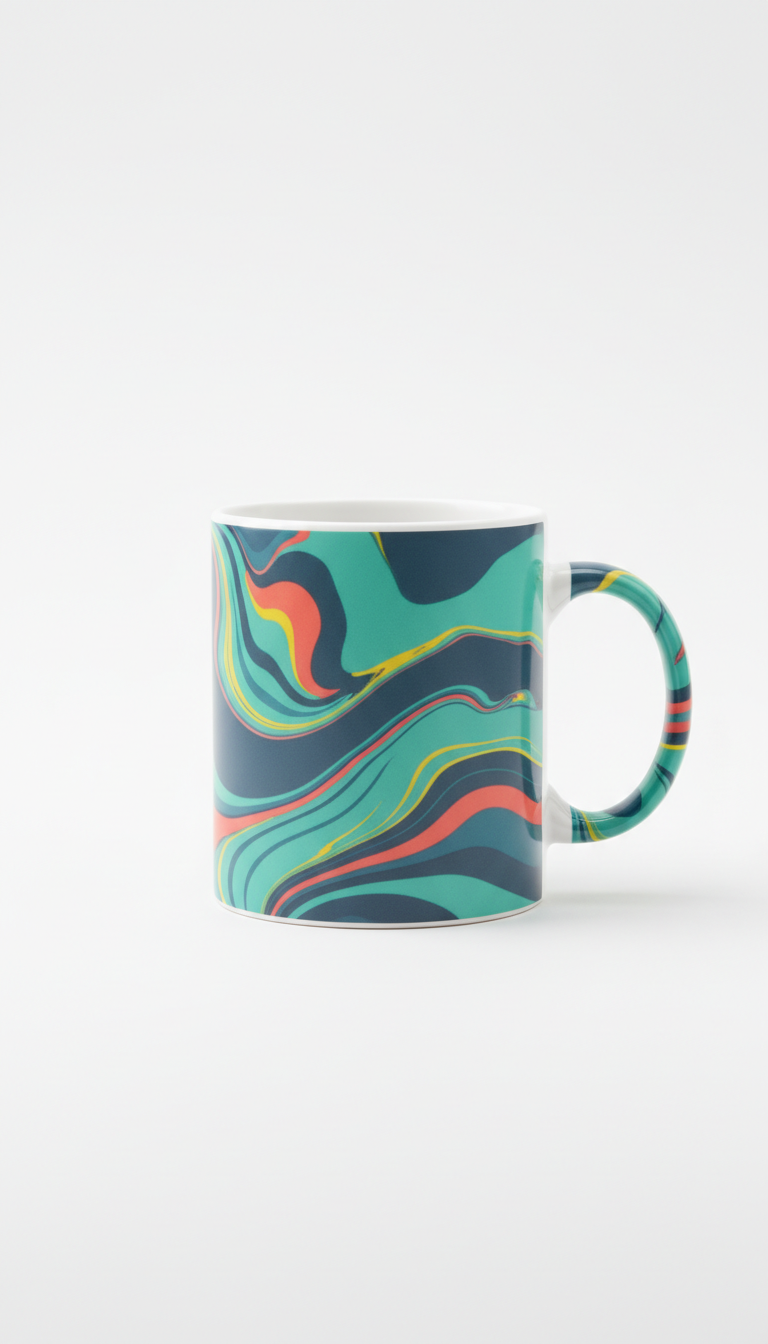 Teal Wave custom name mug